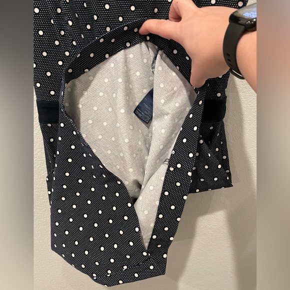Tommy Hilfiger Navy Blue White Polka Dots Mini BodyCon Dress Size 2 - Picture 10 of 12